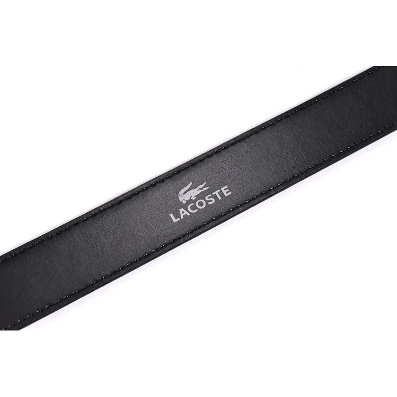 Lacoste LB84560 Men's Cow Leather Business Belt, dark brown