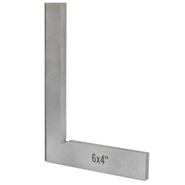 90 Degree Angle Hardened Steel 6'' x 4" Bevel Edge Square Machinist Tool