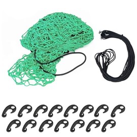 Heavy Duty Safety Cargo Net 2mx3m For Pickup Truck, Roof Rack Cargo Net Trailer Luggage Net,Elasticated Polyethylene Bungee Netting for Luggage&Gardens,Secure Load,Logistics,Moving Supplies