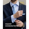 Massi Morino Tie and Pocket Square Set Men incl. Cufflinks,