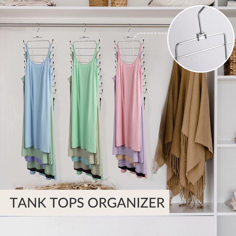 ZEDODIER 2 Pack Tank Top Hanger Space Saving, Bra Hangers