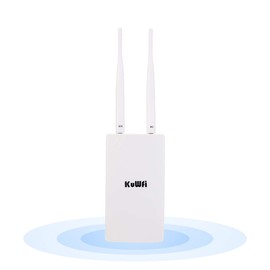 KuWFi Waterproof Outdoor 4G Router LTE CPE SIM Card WiFi Router 150Mbps CAT4 SIM LTE Routers Work with IP Camera or Outside WiFi Coverage with 2pcs Antenna