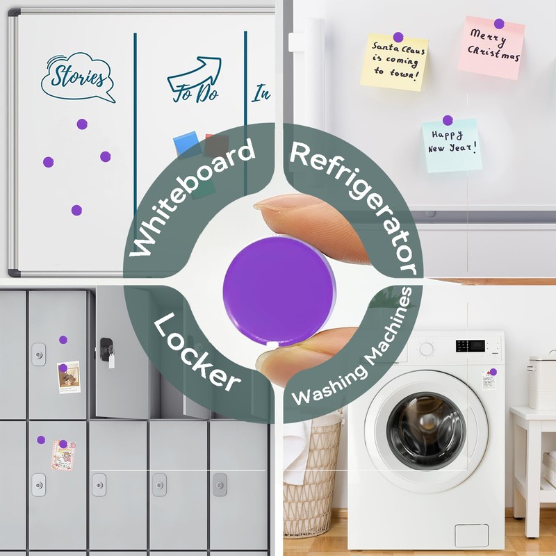 DUJEQM Round Fridge Magnets, Small Refrigerator Magnet, Whiteboard Magnets for