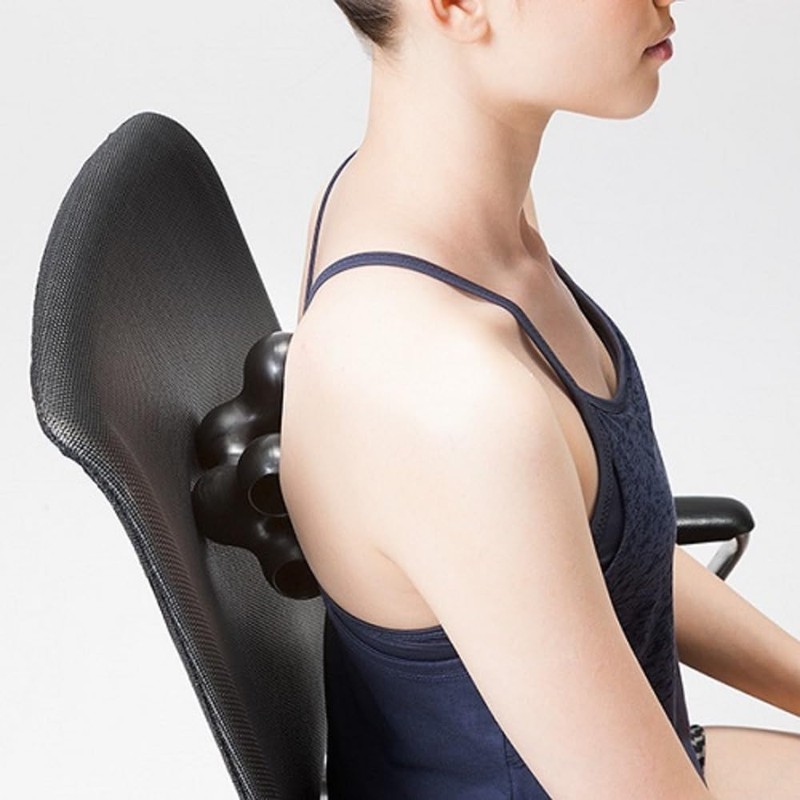 AKAISHI Acupoint Style Acupoint Pillow Black for Neck, Shoulder, Back,