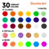 Shuttle Art Shuttle Art Tempera Paint Sticks for Children, 30