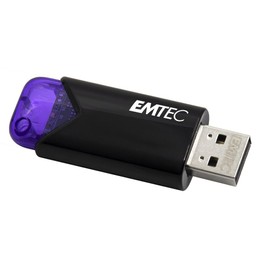 Emtec USB 3.0 (3.2) Click Easy B113 Flash Drive 128GB Memory External Storage 20MB/s Write 10Mbps Click Easy - 21x57x12mm Purple