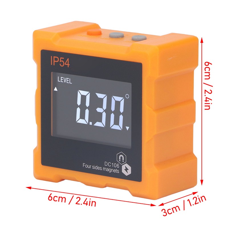 IP54 Angle Finder 4x90° LCD Digital Display 4 Side Strong