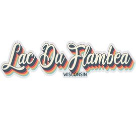 Lac Du Flambea Wisconsin Souvenir 2-Inch Vinyl Decal Sticker 3D Design 2-Inch|Sticker
