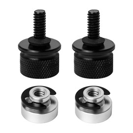 Anruyi Motorcycle Seat Attachment Screws Nuts Set 6 mm Bench Screw with C-Clips Washer Mounting Bolts Made of Aluminium Knurled Screw Seat Nut Replacement for Harley Sportster