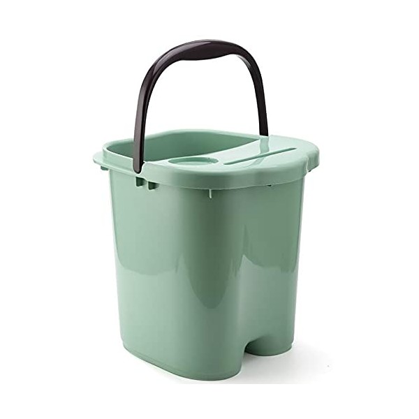 Generic Foot Spa and Massager Bucket, Plastic Foot Tub Massage Bucket Foot Soaking Bath Tub Soaking Feet Suitable for Home Spa Pedicure (XL, GREEN)