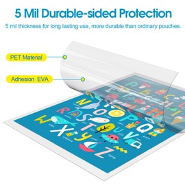 KTRIO Laminating Sheets, Hold 8.5 x 11 inch Sheet 300 Pack, Laminate Pouches 5 Mil Clear Thermal Lamination Pouch 9 x 11.5 inch Laminated Paper for Laminator, Round Corner Letter Size, School & Office