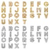 52 Pieces Rhinestone Letter Sliders Charm, DaKuan Alphabet Letter A-Z 8 mm Alloy Crafts for DIY Bracelet Wristbands Necklace Choker Jewelry (Gold + Silver)