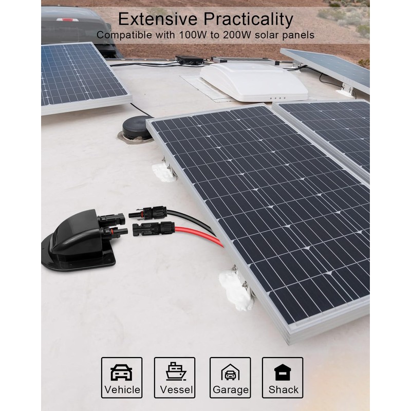 TIKSCIENCE Weatherproof Solar Cable Entry Gland Entry Housing Solar Junction