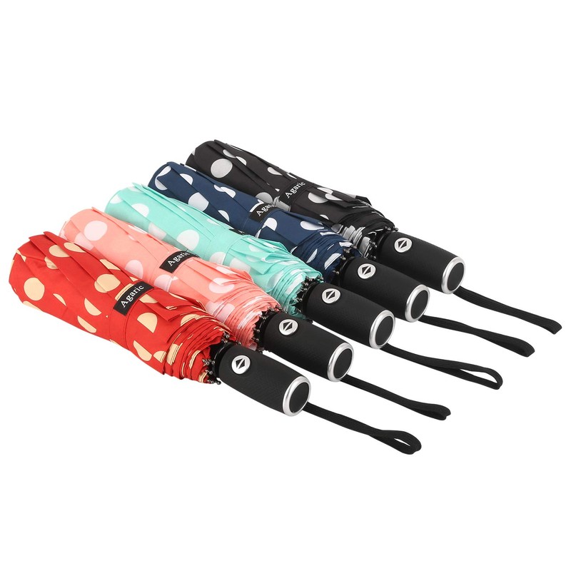 Agaric Cute Polka Dots Umbrella Compact Travel Umbrella - 10