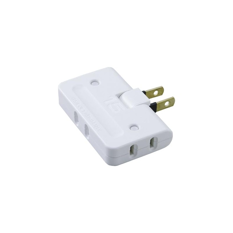 エルパ (ELPA) コーナータップ 電源タップ 125V 3個口 ホワイト A-36H(W)