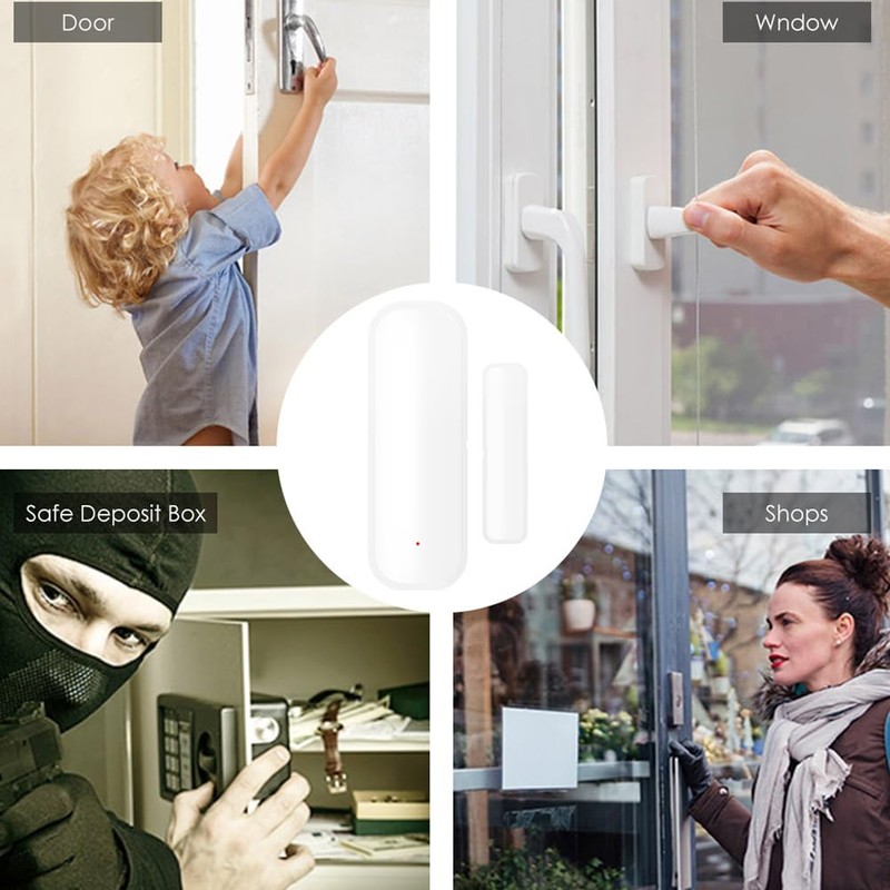 Mengshen 2 Pack WiFi Door Window Sensor Smart Contact Sensor