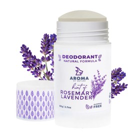 Aroma By Nature | Aluminum-Free Natural Deodorant For Women & Men With Probiotics and Shea Butter - Sensitive Skin formula, baking soda free, | Plant-Based (Hint Of Rosemary Lavender)