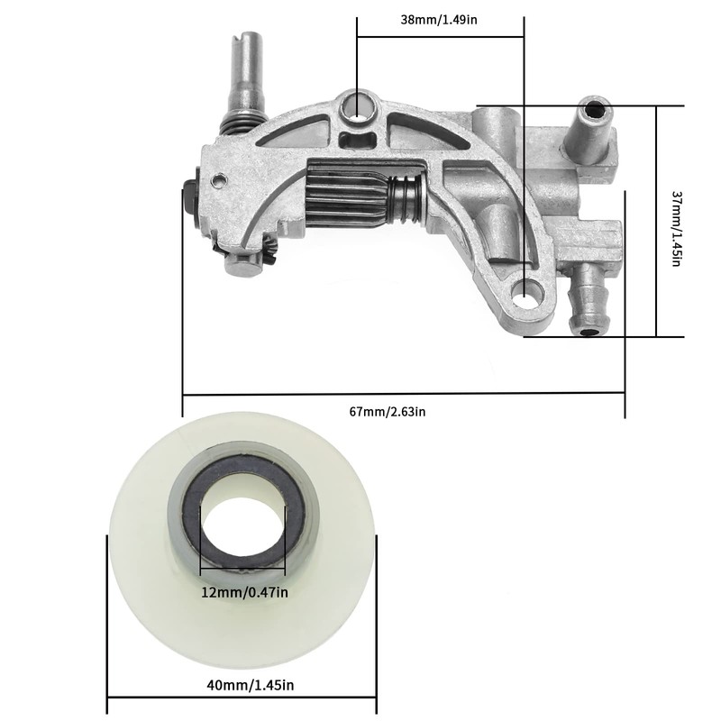Chainsaw Oil Pump Worm Drive Gear Kit Compatible with 5200