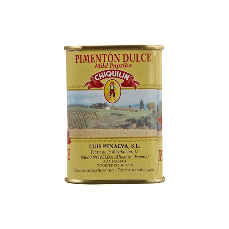 Chiquilin Pimenton Dulce Mild Paprika 2.64 oz Tin (12 Pack,