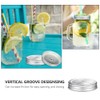 Set of 2 Mason Jar Screw Lids Made of Stainless
