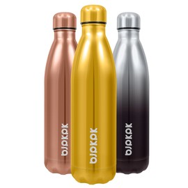 BJPKPK Water Bottles 25oz Insulated Stainless Steel Water Bottle-BPA Free, Shining Gold