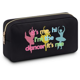 Dancer Lover Gifts Cosmetic Bag Dance Gifts for Dance Lover Dance Team Inspiration Gifts Funny Gifts for Women Dancer Zipper Travel Toiletry Bag Gifts for Women Sister Daughter