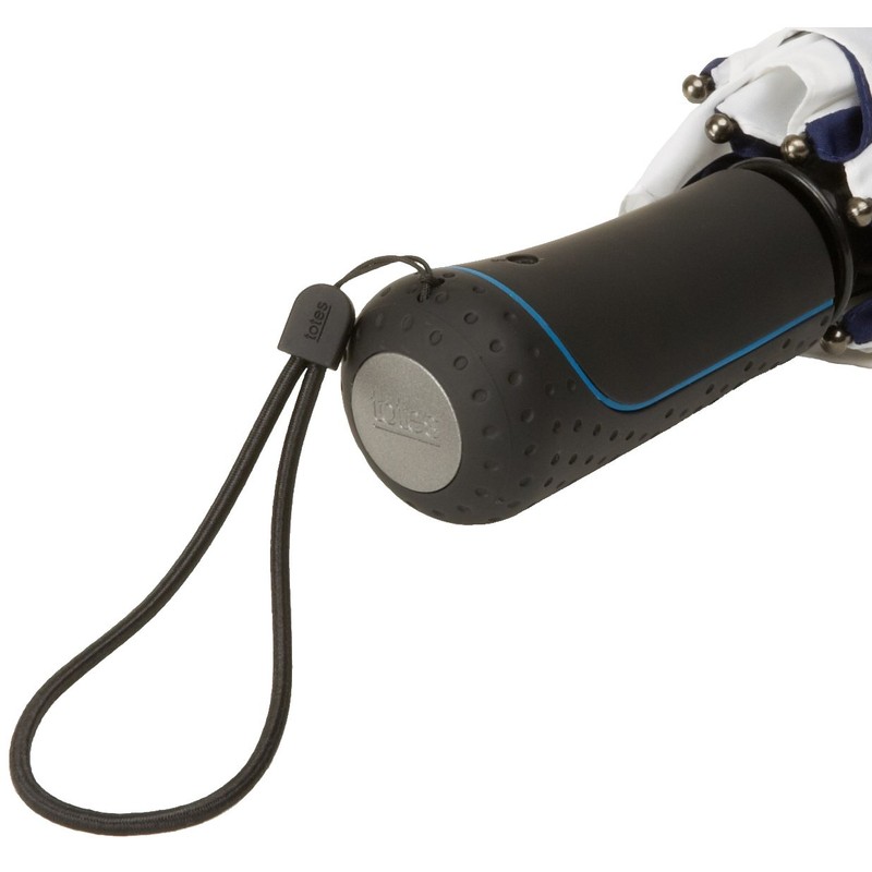 totes Auto Open Close Golf Size Umbrella, Navy/White, One Size