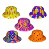 10 Sombrero Bombin Neon Plastico Fiesta Boda Evento Batuca