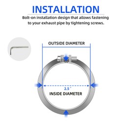 AUTOSAVER88 Exhaust Tip 2.5" Inlet, 2.5in Inlet 3"x5.5" Outlet 9in Overall Length Stainless Rectangle Exhaust Pipe Tips Chrome-Plated Finish Tailpipe, Bolt on Design