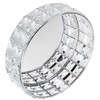 Crystal Tray Round Shape Storage Plate Mirror Base Jewelry Makeup