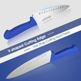 DRAGON RIOT Premium Chef Knife 8 Inch - Sharp Kitchen Knives German Stainless Cooking Knife with Ergonomic Fibre Handle, Useful Kitchen Gadgets