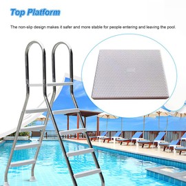 Swimming Pool Ladder Platform Replacement for Above Ground Pool Ladder Steps, Only Non-Slip Step Platform 18X16X2 Inch