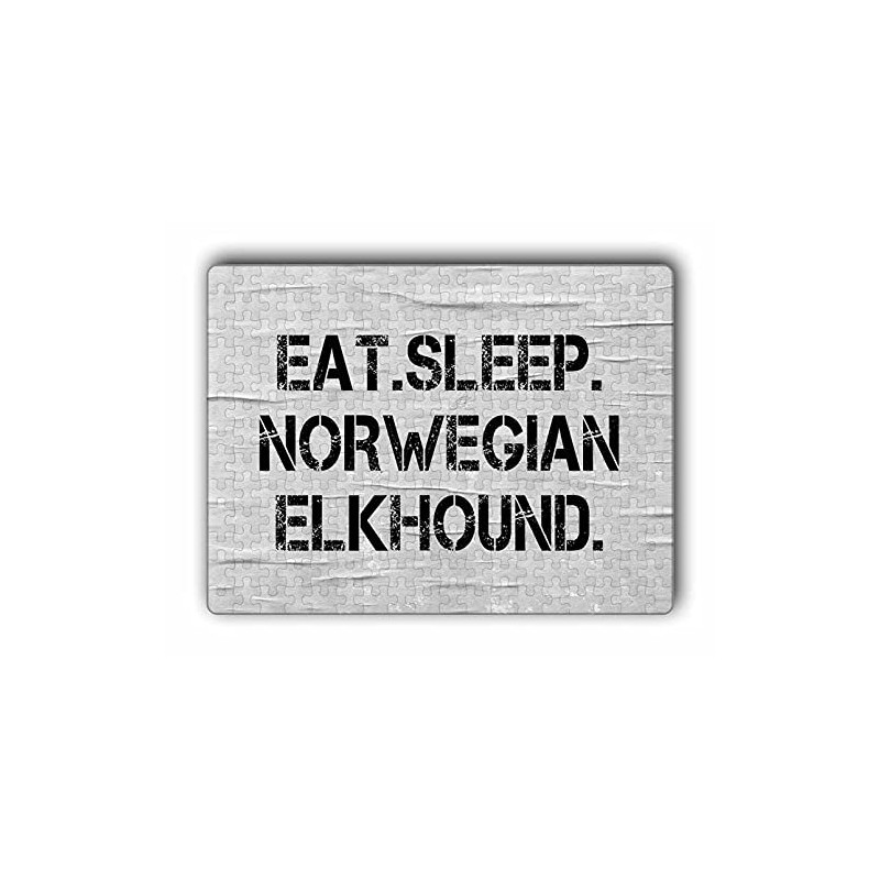 Makoroni - EAT Sleep Norwegian Elkhound - Jigsaw Puzzle 252