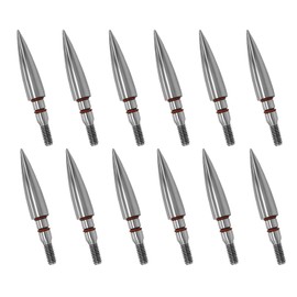 Wild Mountain 12-Pack Archery Field Tips-Multi Weight100-300 Grain Screwin Bullet Points for Recurve and Compound Bows Ideal for Target Practice&Hunting Inch Diameter (19/64＂-125GR) (5/16＂-150GR)