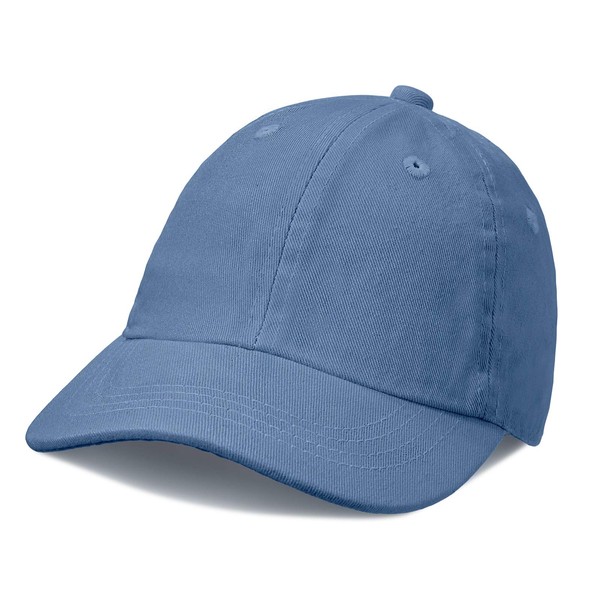 City Threads gorra de béisbol para niños y niñas, protección solar, sombrero para el sol (bebé niño pequeño) fabricado en Estados Unidos, azul Denim, L (2T-3T)