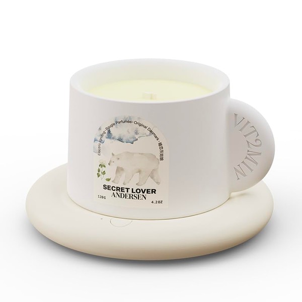 daasigwaa Electronic Ignition Scented Candles, 4.2oz Hand-Made Ceramic Jar Single