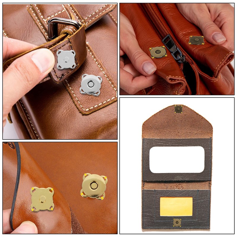 12 Sets Magnetic Buttons Button Magnets Clasps Bag Closures Fastener