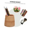 NOLITOY 1pc Woven Pen Holder Organizer Creative Sundries Storage Basket