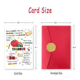 ATTLVV Cute Teacher Appreciation Cards,Teacher Thank You Cards,Daycare Teacher Appreciation Gifts,Teacher Appreciation Gifts Ideas