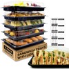 Pack of 5 Sandwich Platter Trays with Lids - Reusable