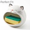 Ceramic Cat Sponge Holder for Kitchen Sink – Cute Sponge