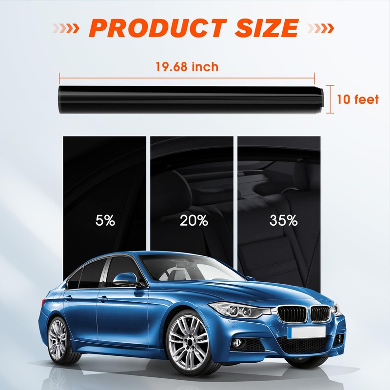 PAMAGOO 20% Percent Car Window Tint, 20% VLT Nano Ceramic