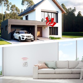 ALIBELL Persönlicher Alarm 120dB Sirene, Notfall Knopf Alarm Sicherheits System für Haus/Geschäft/Fabrik, 2 Notrufknopf + 1 Sirene(Batteriebetrieben&USB-Laden)