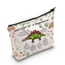 MNIGIU Stegosaurus Anatomy Makeup Bag Dinosaur Merch Stegosaurus Lover Gift (Stegosaurus Bag)