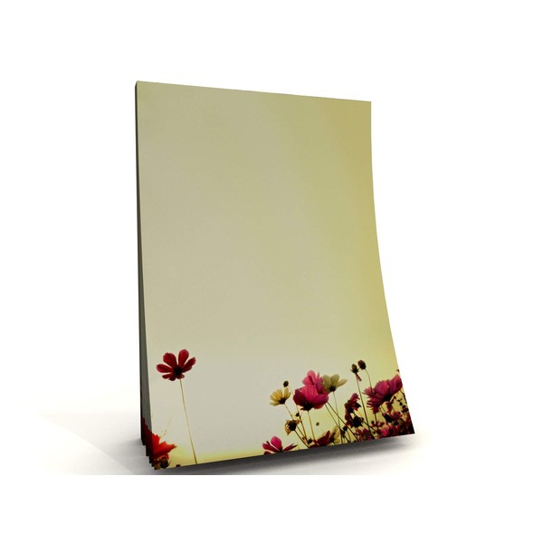 Notepad A5 | Summer Flowers Evening Sun Motif Paper Pad