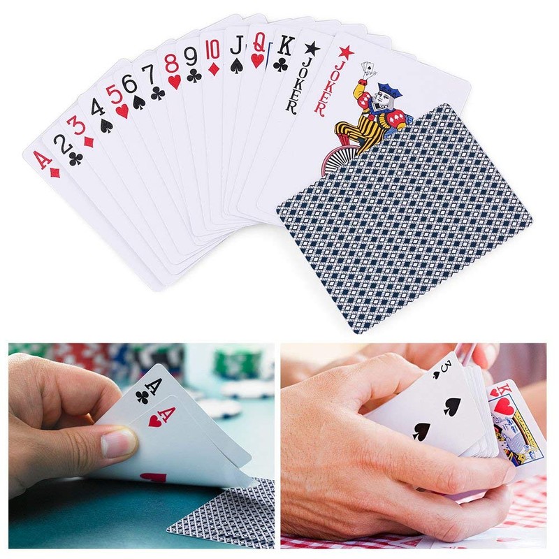 LotFancy Plastic Playing Cards Plastic 2 Decks Waterproof Poker Cards