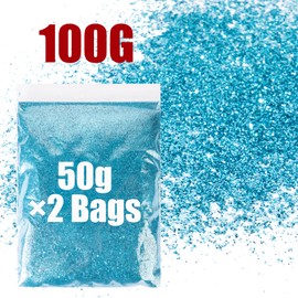 BETESSIN 100 g Glitter for Crafts, Light Blue, Reflective Glitter Powder, Glitter Powder, Craft Glitter Powder for Nails, Face, Card Making, Craft, Nail Art