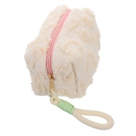 Generic Plush Makeup Bag with Zipper Portable Cosmetic Organizer for Women Spacious Toiletry Pouch for Travel Effortless Brush and Skincare Storage for Daily Use and Vacations