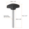 sourcing map 4pcs Tee Wing Knobs Thumb Screws M6 x