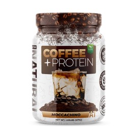 About Time Coffee + Whey Protein (Non-GMO, All Natural, Lactose/Gluten Free, 16g of Protein Per Serving) - 1.03lb Jar, Coffee Mochaccino